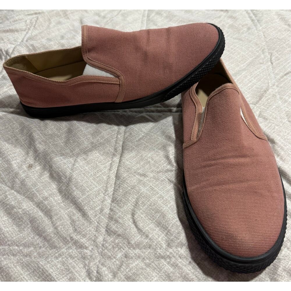 Stella McCartney Slip On Loafers 460679 Canvas Leather Mens Sz 11.5 EU 45 Pink